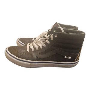 Vans Sk8-Hi Pro M's 11 Black Leather Leopard Print RC Custom Sneakers
